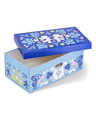 Box and lid of the maternity package.